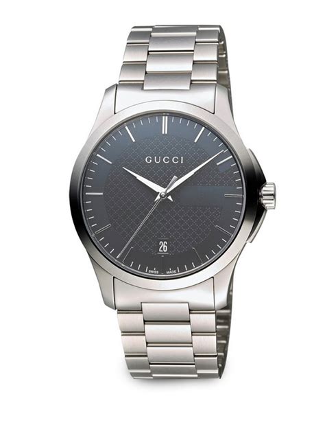 mens gucci diamond watch|men gucci stainless steel watches.